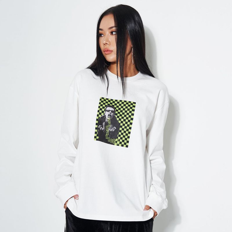 BLECH LONG SLEEVE T-SHIRT OFF WHITE