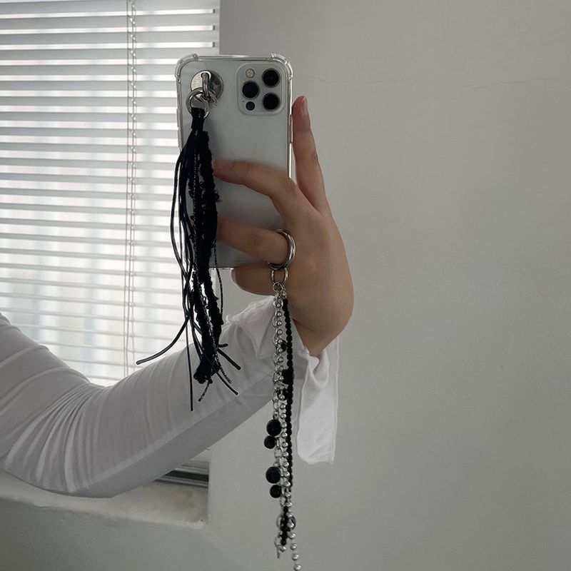 Boucle Mix Long Tassel Keychain