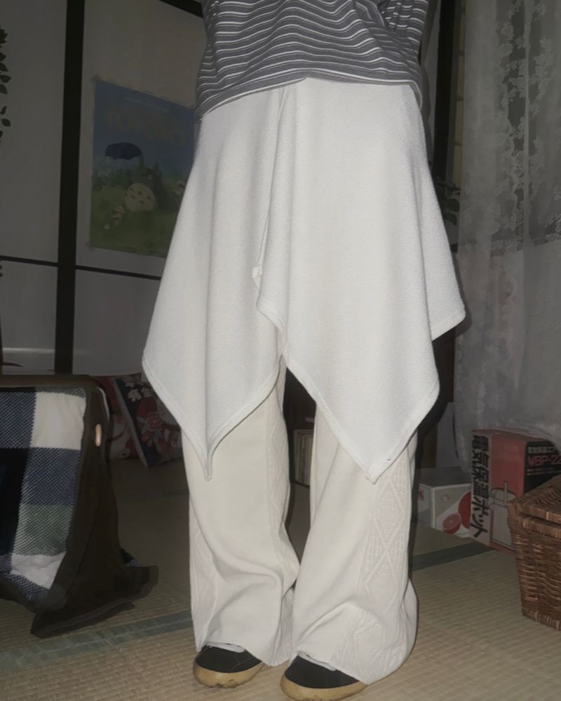 (3color) アーガイルパネル ブラッシュドベロア ブーツカットパンツ