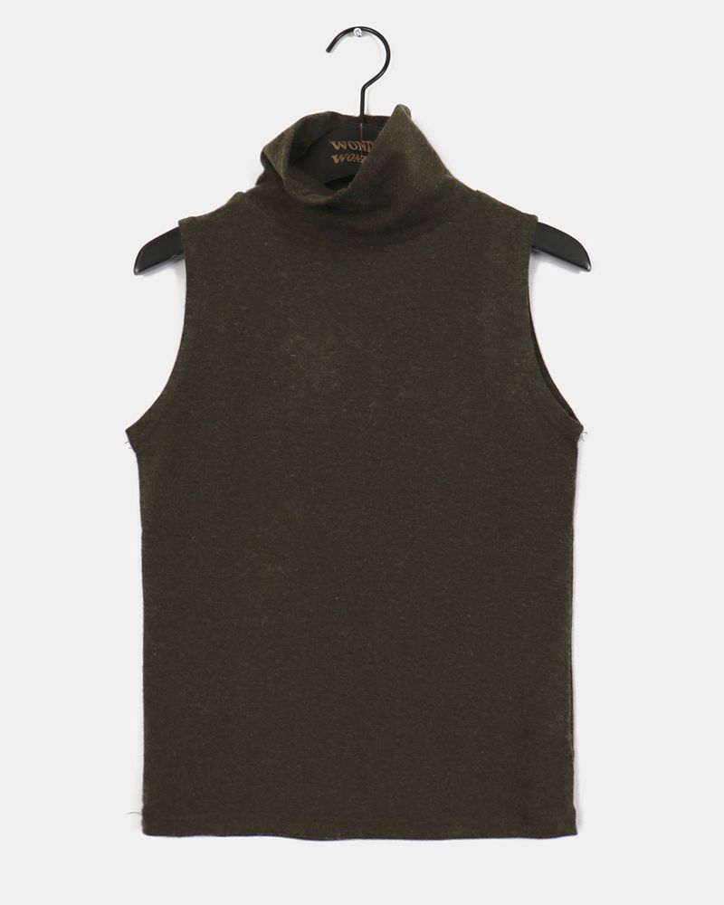 Kunz Wool angora inner turtleneck sleeveless