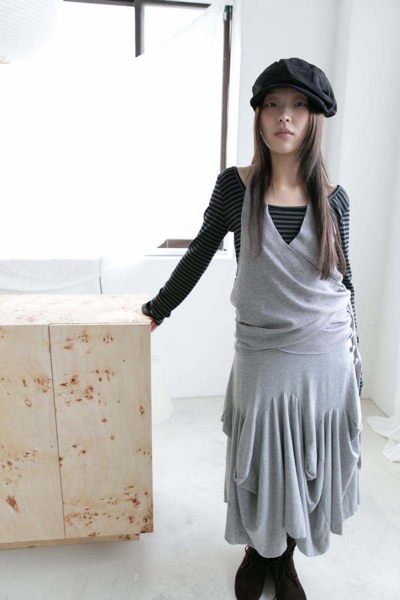 button curved flare midi skirt(3colors)