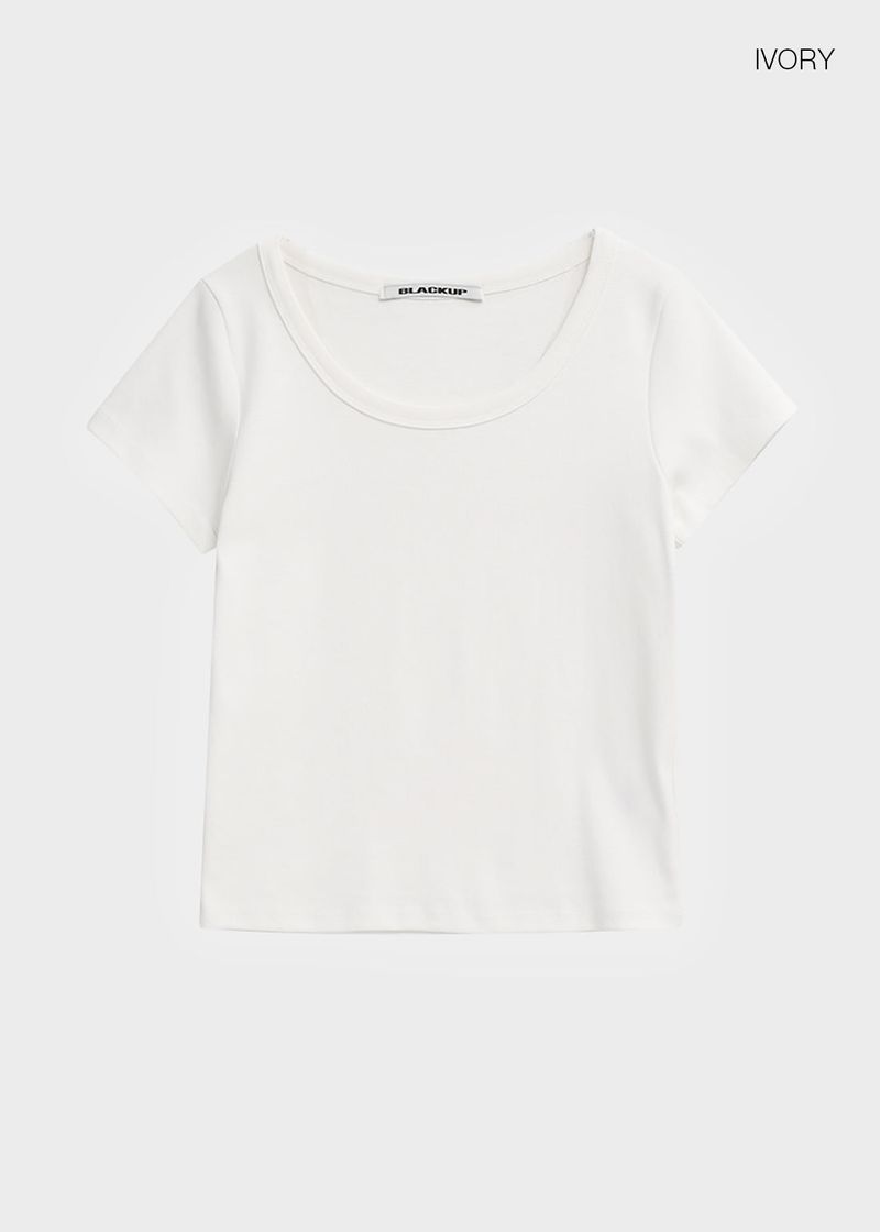 [B-BASIC] Standard U-Neck Short Sleeve T-Shirt (3SIZE)