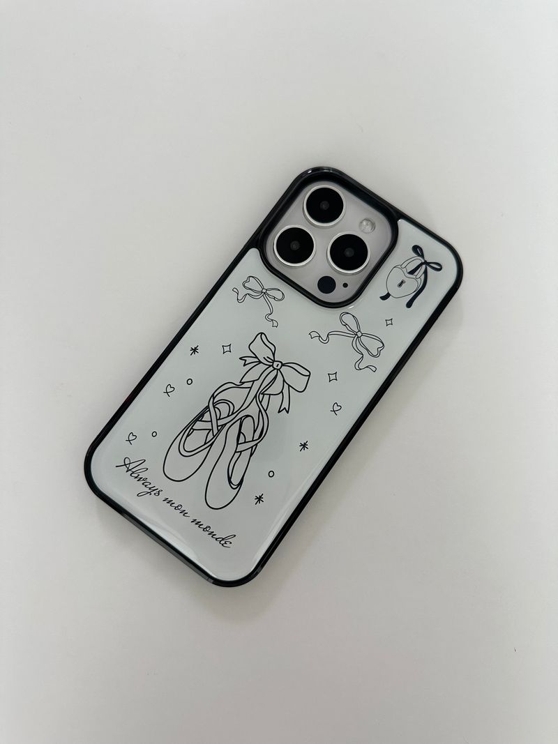 black ribbon phone case