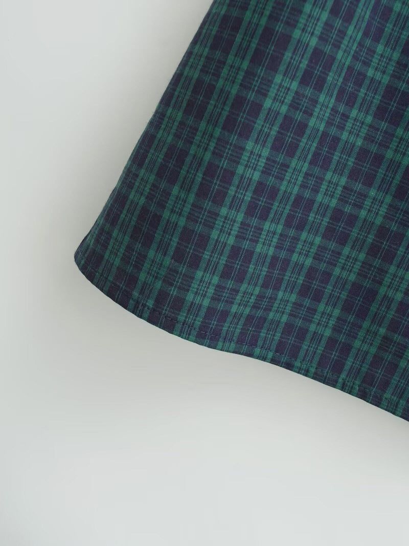 Zaire Check Ribbon Sleeveless Top