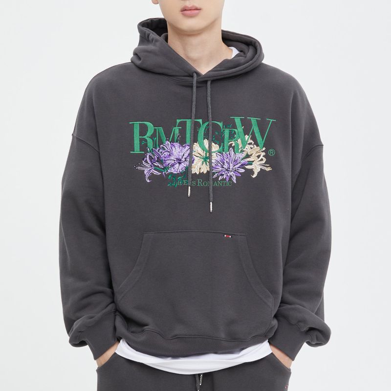 ROMANTIC CROWN(ロマンティッククラウン)の「RECENT LOGO FLOWER HOODIE_CHARCOAL(Tops)」