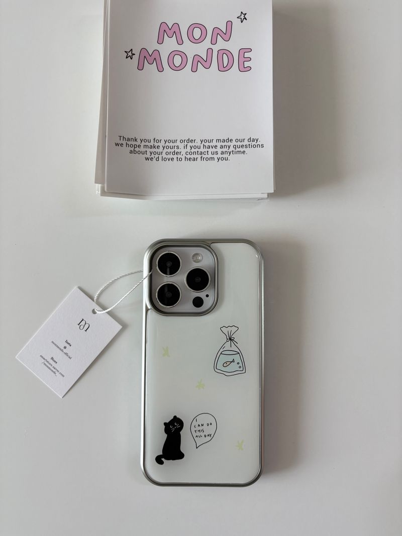 black cat phone case