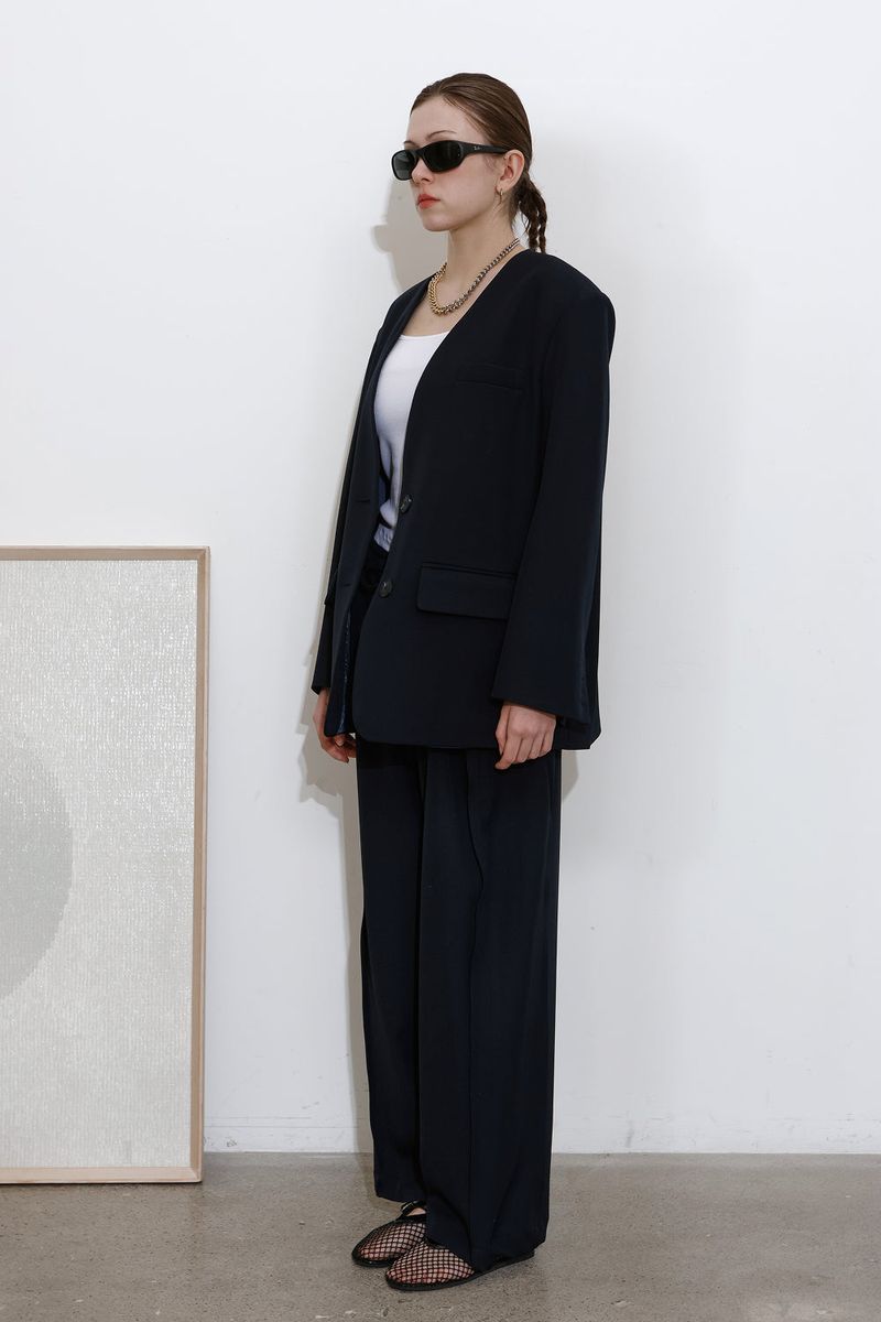 TAILORED WIDE PANTS_NAVY