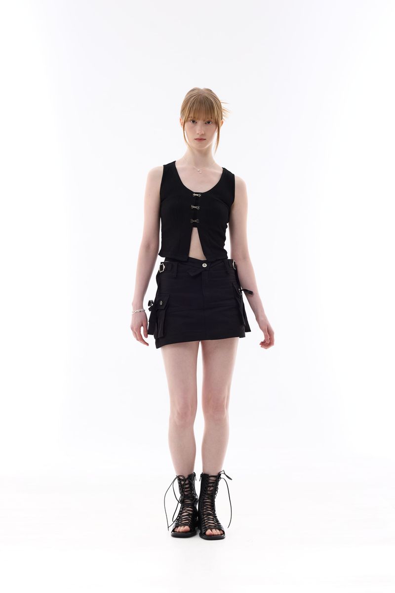 CINDY SLEEVELESS TOP SET / BLACK