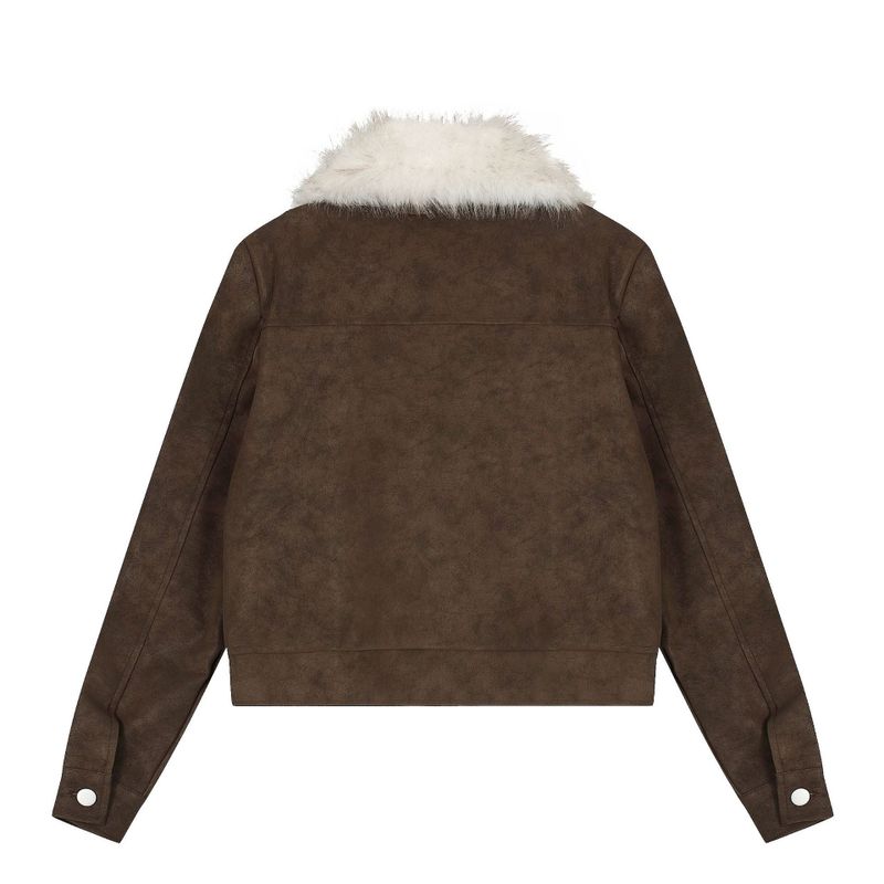 Leon Fur Collar Leather Jacket