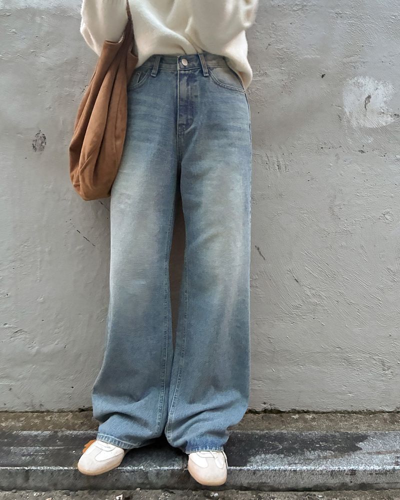 Hair Wide Denim Pants