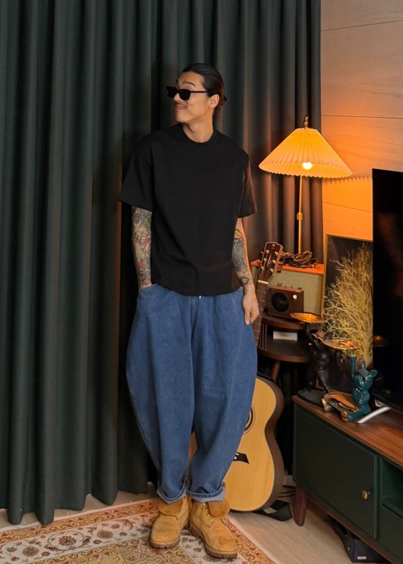 Denim Balloon Baggy Pants 2COLOR