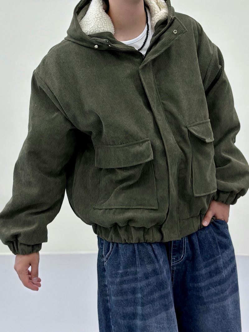 Number Jack Corduroy Hooded Jacket 3C