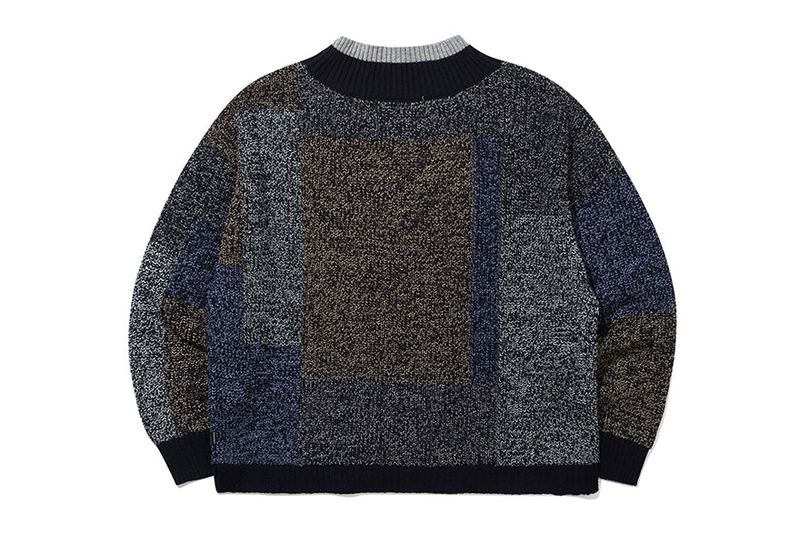 COLOR BLOCK PREPPY KNIT V NECK