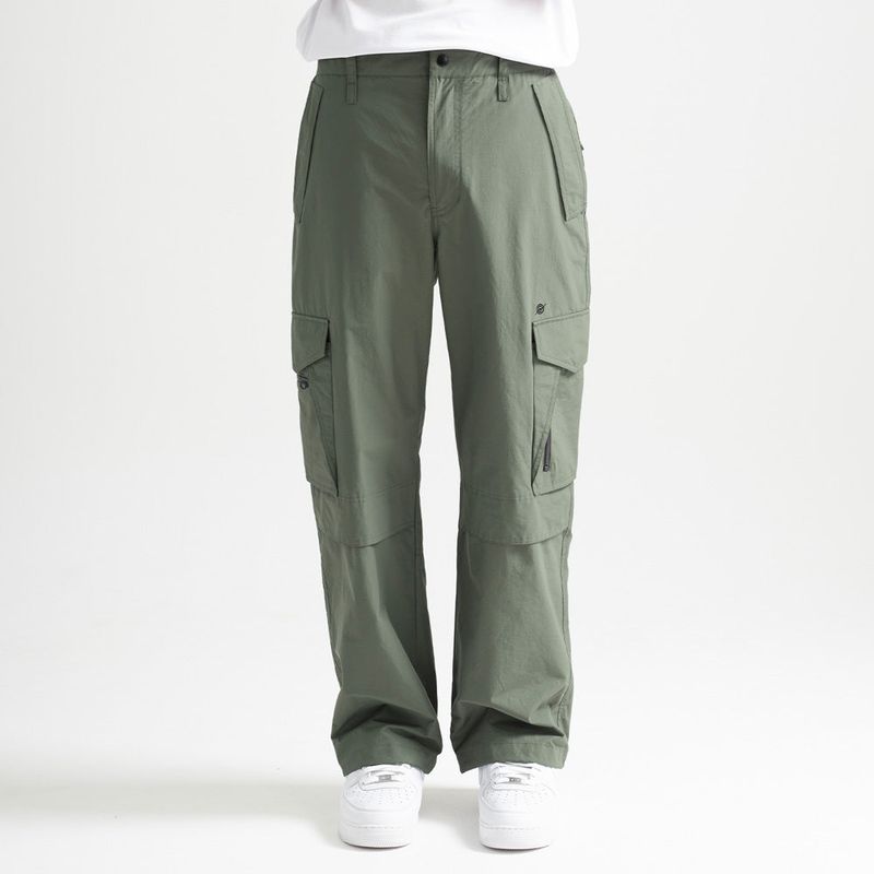 Nylon RIB Ventilation Cargo Pants - KHAKI