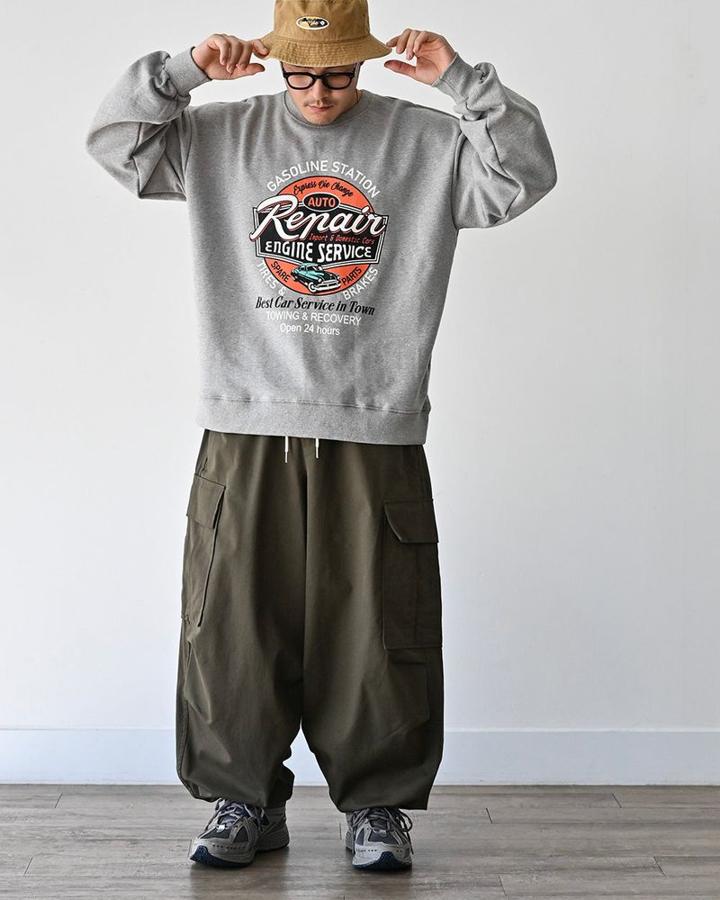 SIO WIDE CARGO PANTS KHK