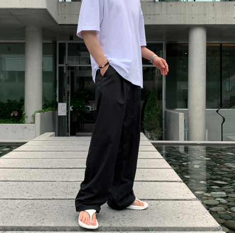 Wybird Cool Ice String Pin Tuck Wide Pants