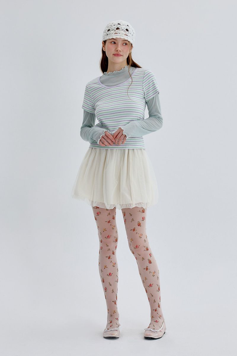 Stripe T-shirt [Purple]