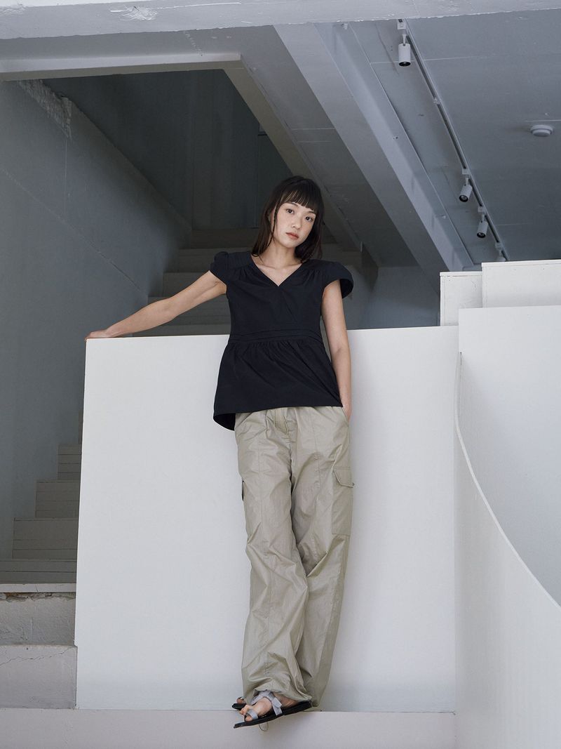 NYLON CARGO PANTS [ MOSS ]