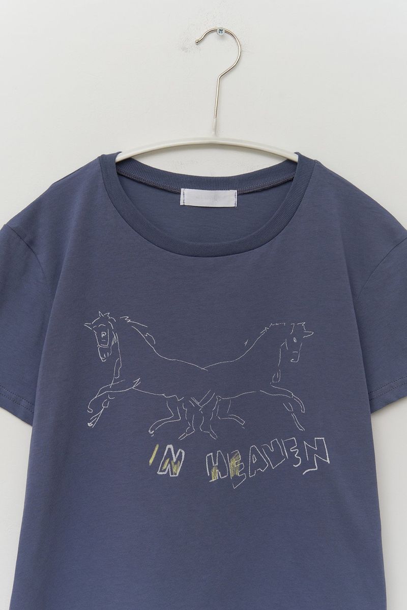 (W) Pony Printed Top