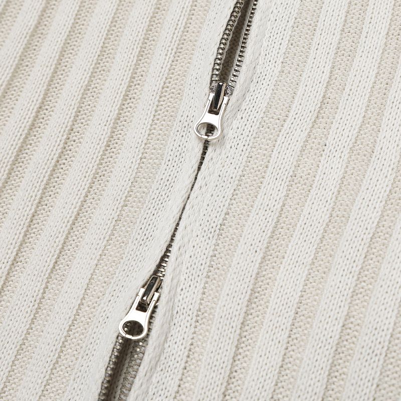 DL Ribbed Half Summer Zip-up 4C