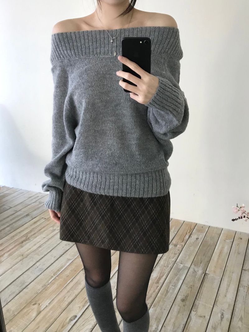 Edin Checkered Mini Skirt (2 colors)
