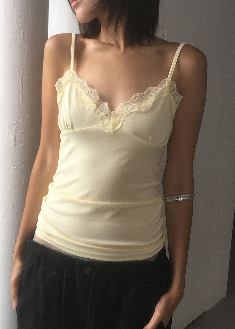 LACE LONG SLEEVELESS TOP