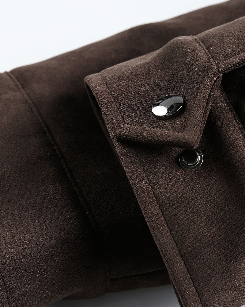 Luna suede padding jacket