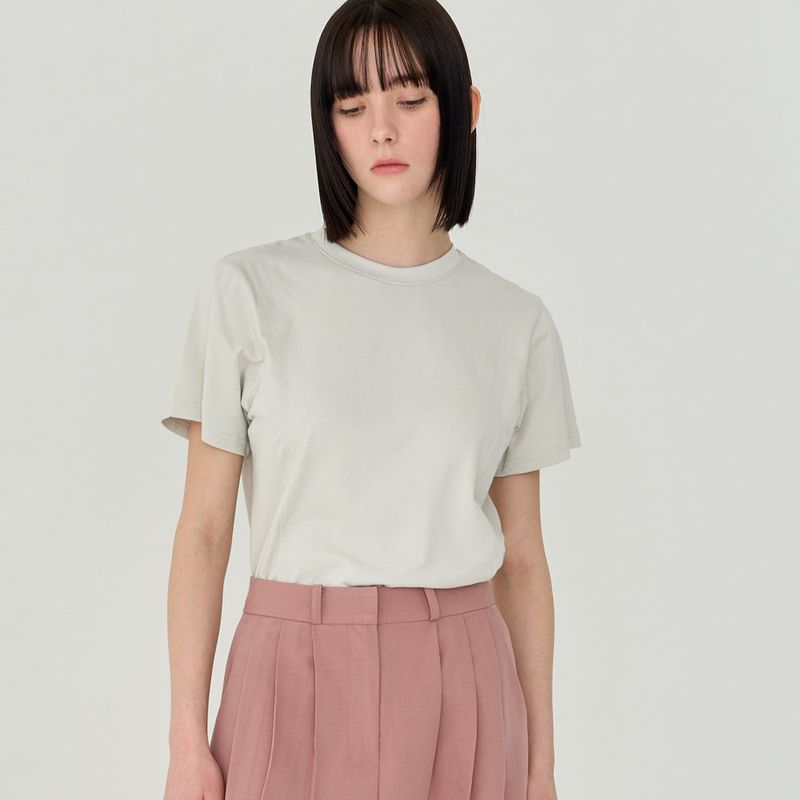 INCISION LINE T-SHIRT (GRAY BEIGE)