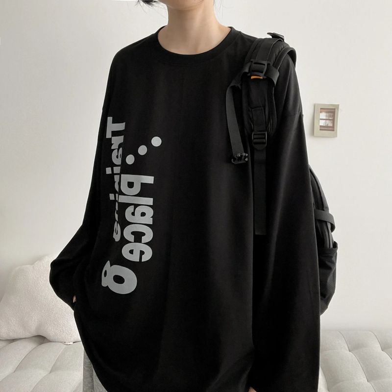 Ray Lettering Long Sleeve T-shirt (3 colors) H&L
