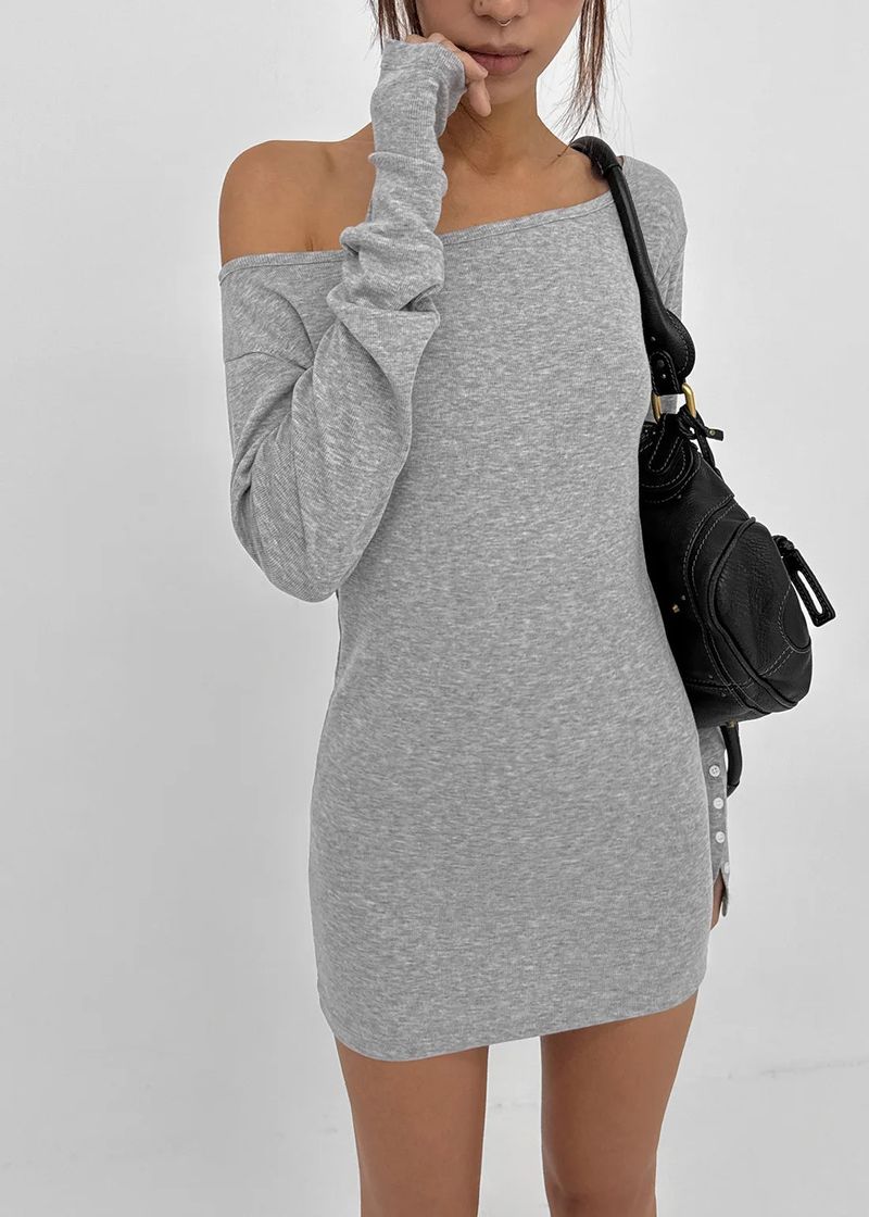 [MADE] Netia Boat Neck Ribbed Long Sleeve Tee