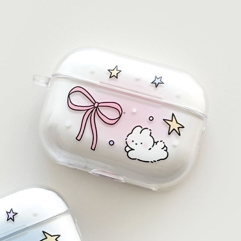 [AirPods] Ribbon rabbit hard case (pink) (only case)