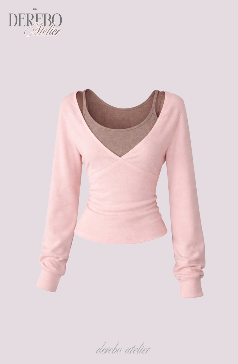 Renea Pink Layered Two-Piece Knitwear