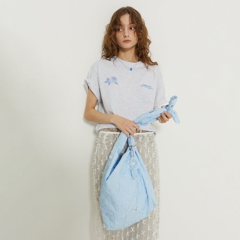 Crochet key ring_sky blue