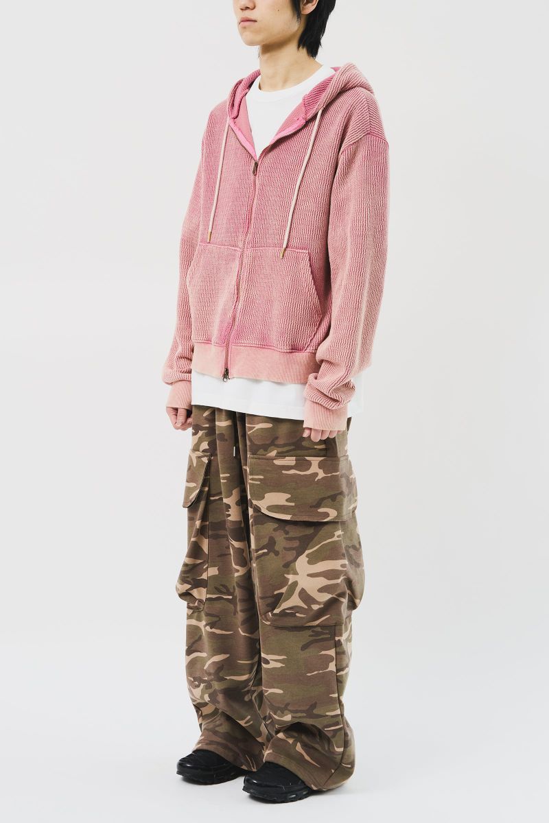 Luar Washed Knitted Zip Hoodie (3color)