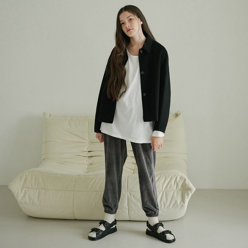 TMO BY 13MONTH(ティーエムオーバイサーティーンマンス)の「CORDUROY JOGGER PANTS (CHARCOAL)(Pants)」