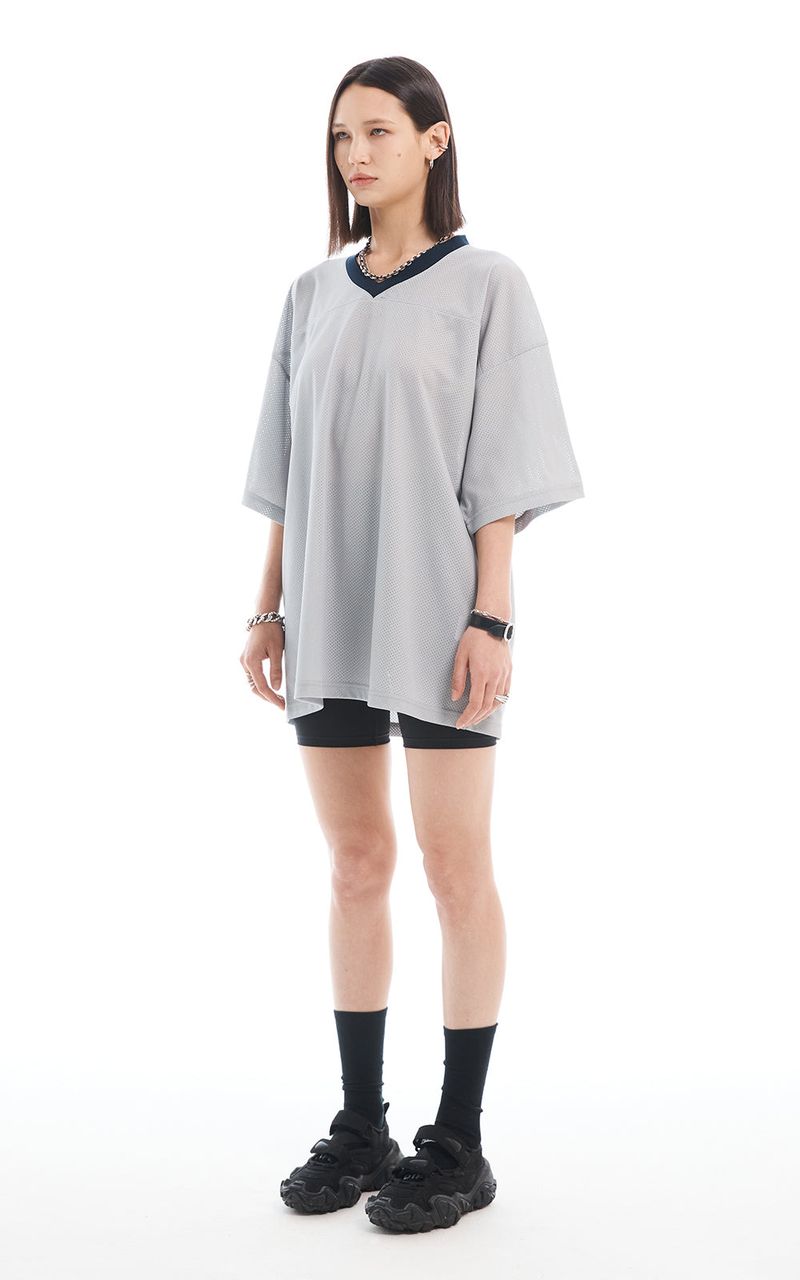 MESH JERSEY T-SHIRT_GRAY