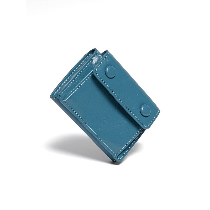 LE MASQUE（ルマスク）の「ドットポケット3レイヤーハーフウォレットコインマネーカードウォレット dusty blue（スマホグッズ/小物）」