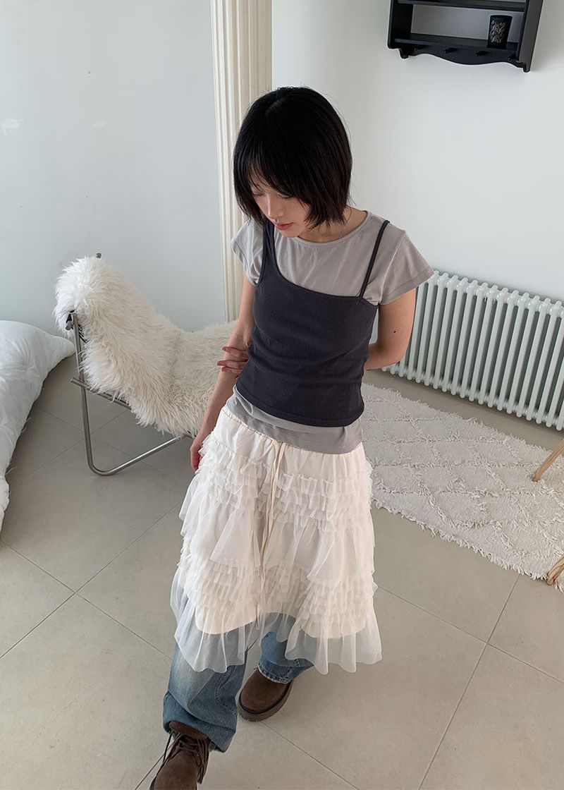 CANCAN SHA MIDI SKIRT (3color)