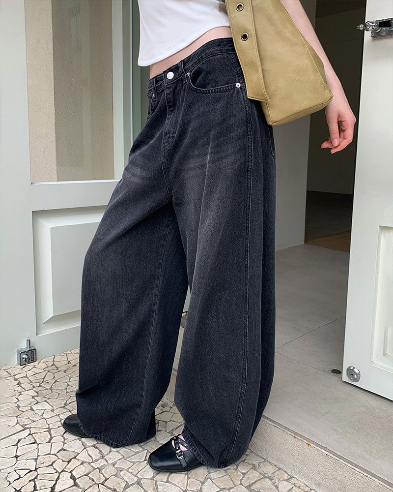 [ORIGINAL] Kor Balloon Denim Summer Wide Pants