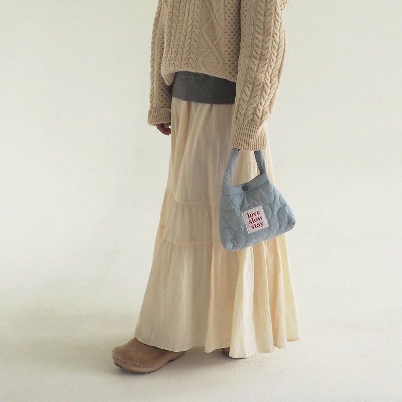 love slow stay(ラブ スロー ステイ)の「flower padding tote-sky(Bags)」