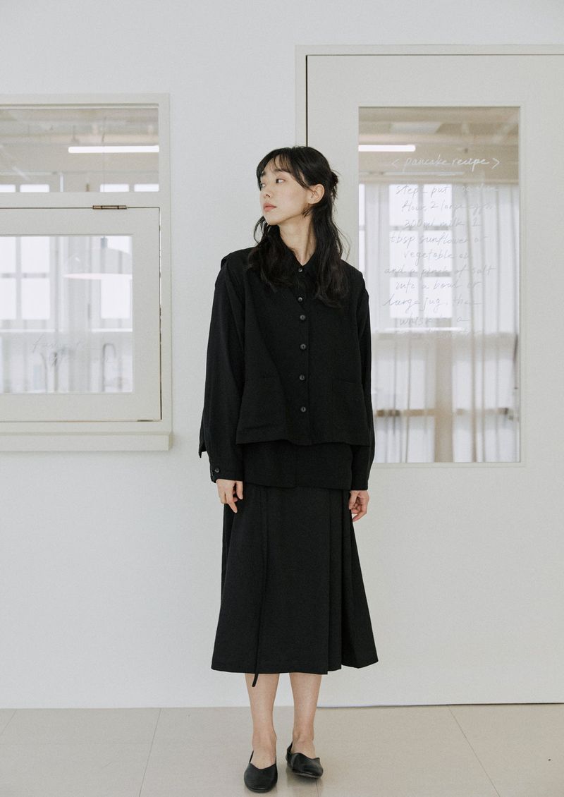 linen vest shirts black