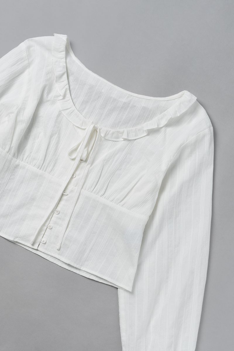 Butter frill blouse_ivory