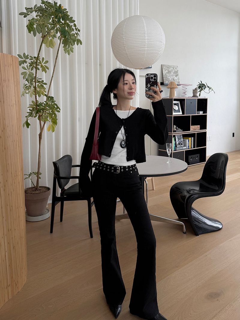 [MADE] PRINKLE LAYERED CROP CARDIGAN