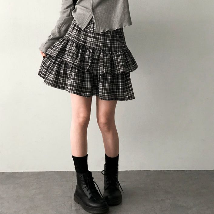 トツチェックカンカンスカート