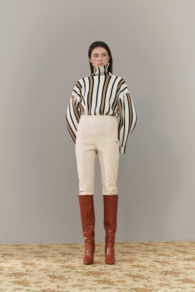 ROMANCHIC(ロマンシック)の「Stripe rib knit(Tops)」