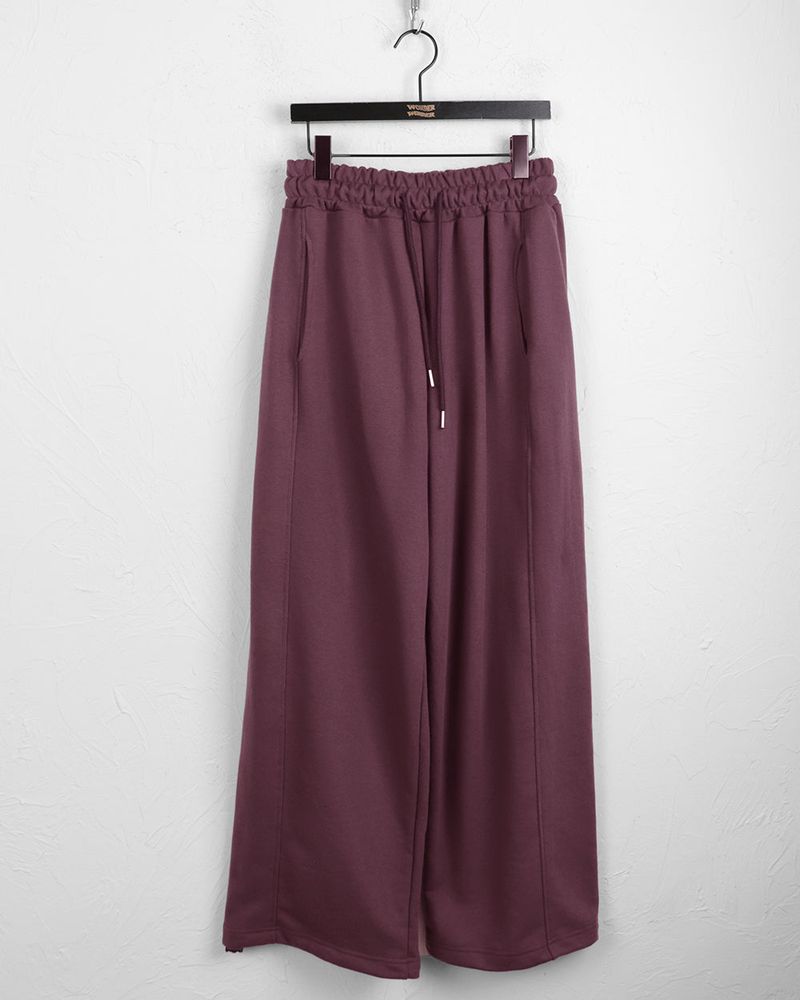 Shugi side cut training two-way banding long wide jogger pants