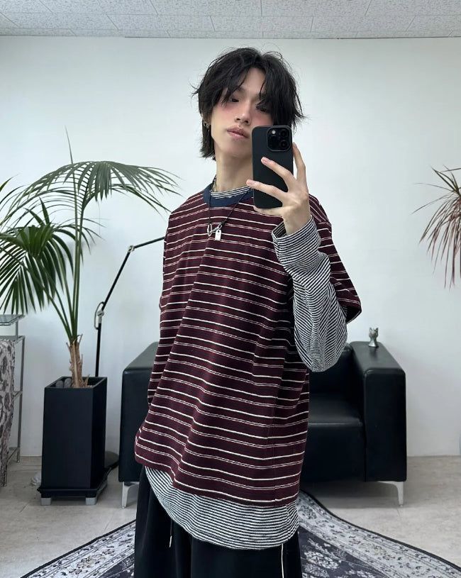 Ruen Summer Striped Long Sleeve Tee