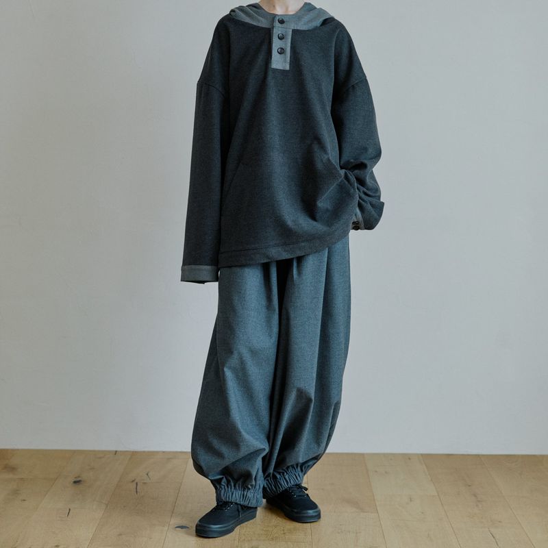unisex jogger balloon pants gray