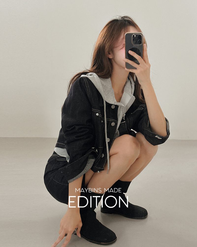 Lee Denim jacket & mini skirt set (including underpants)