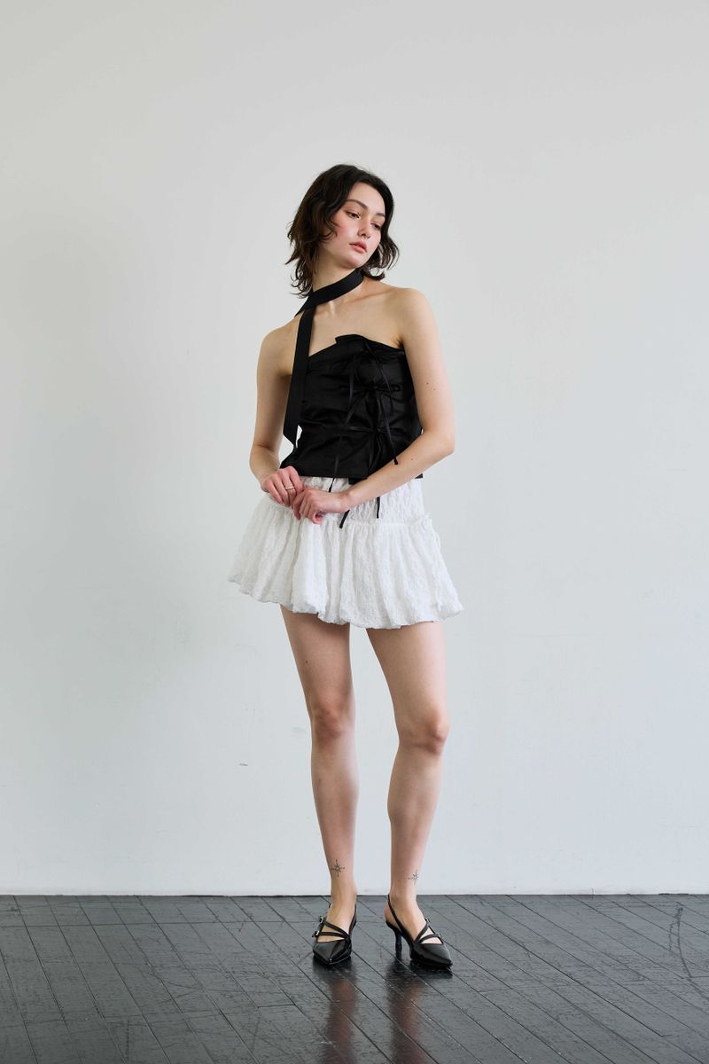 ELFIN SCARF TOP / BLACK